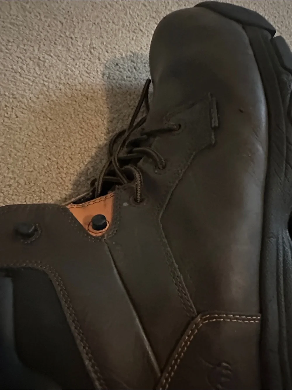 Wolverine Dark Brown Lace-Up Work Boots